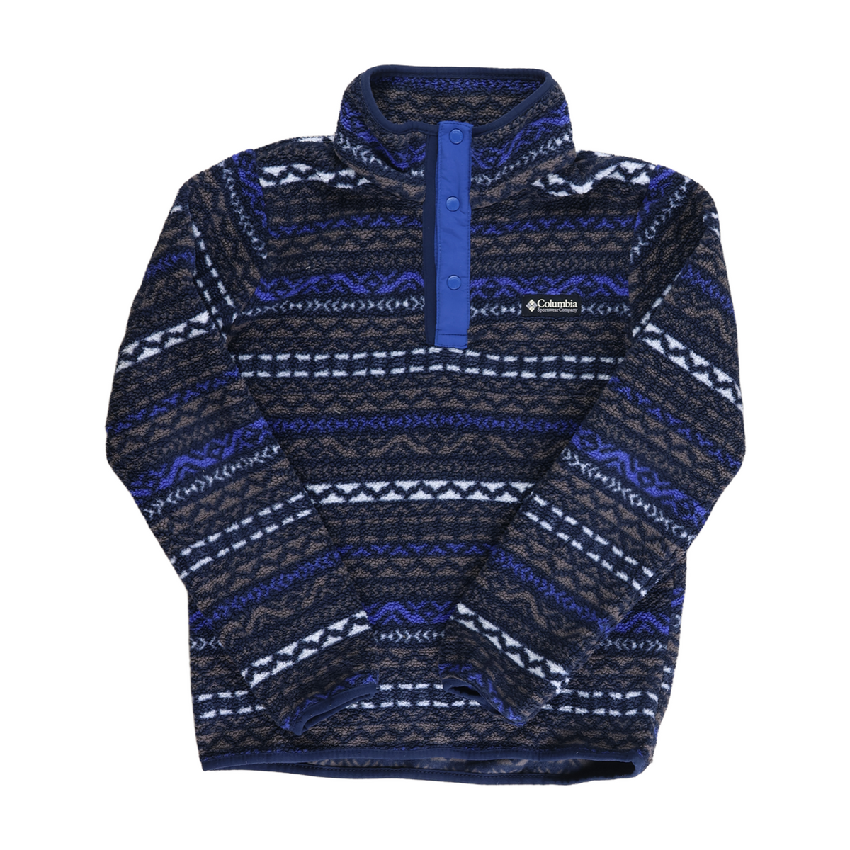 Columbia Helvetia II Printed Half Snap Fleece, junior (Grey Blue) - størrelse L