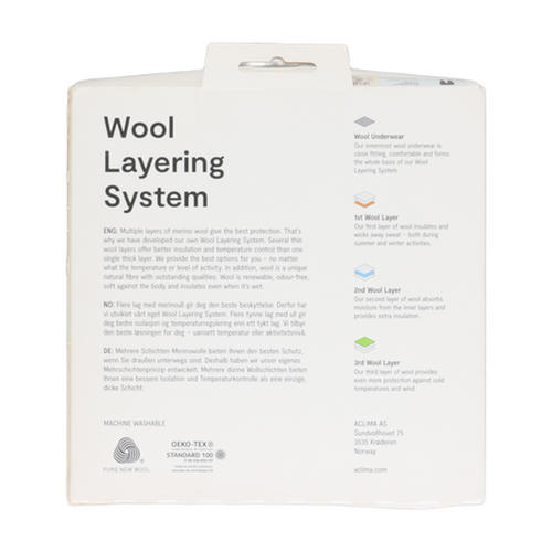 Aclima WoolNet Longs, herre (Jet Black) - størrelse L