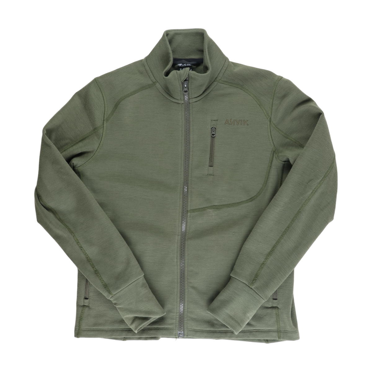 Asivik Adventure Mid Wool Blend Fleece, junior (Olive) - størrelse 164