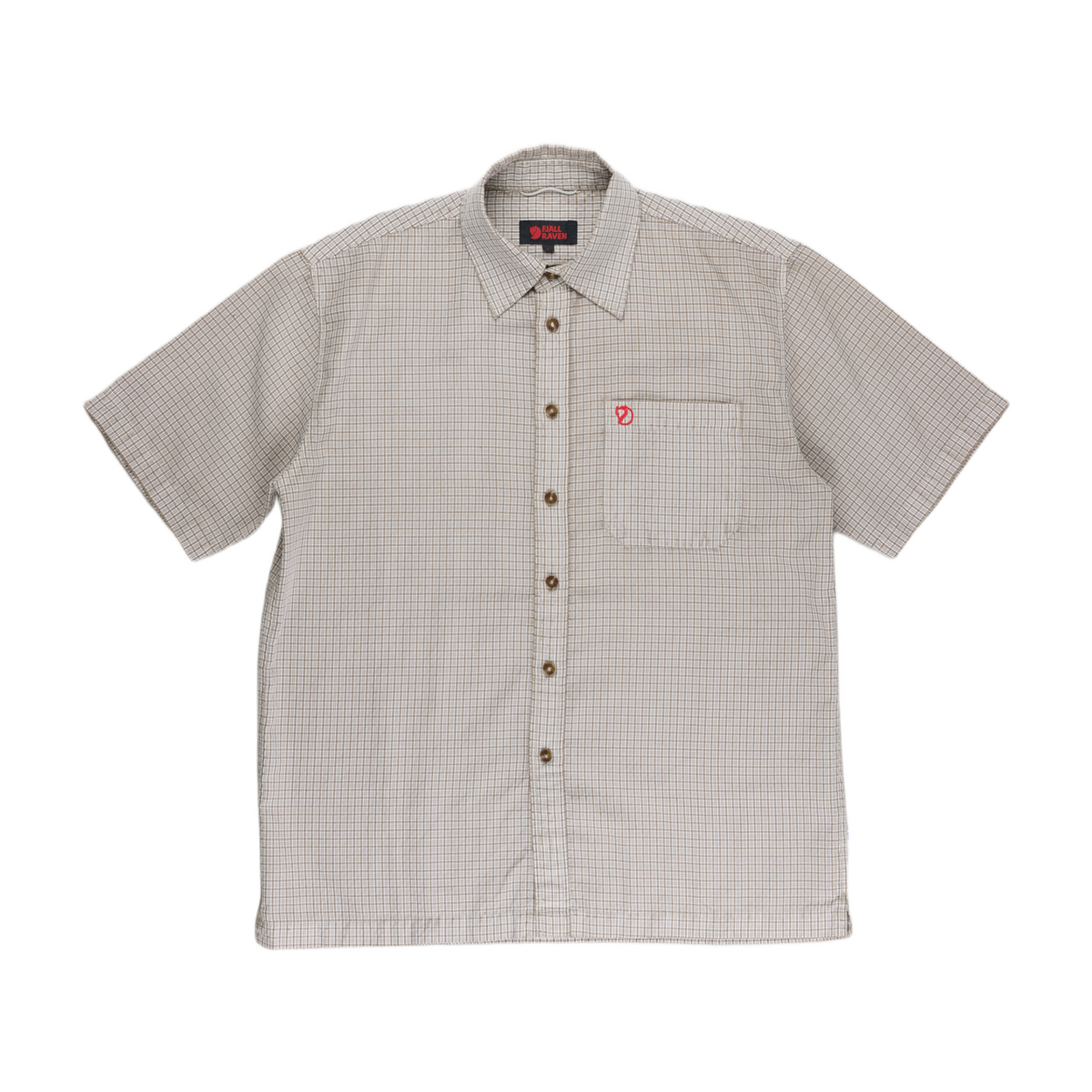 Fjällräven Övik Travel Shirt SS, herre (Sand Stone) - størrelse L